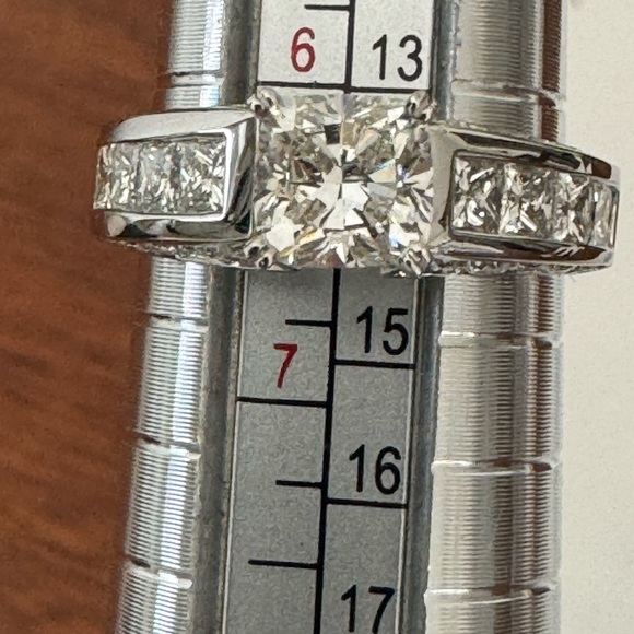 GIA Certified Cushion Cut Diamond Ring - Picture 2 of 14